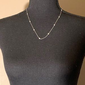 Silver Necklace adorned with crystals